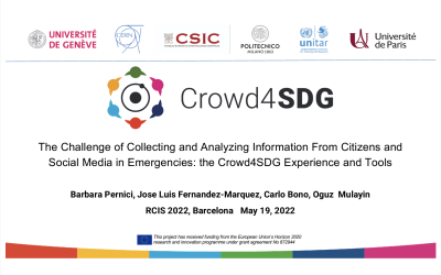 The Challenge of Collecting and Analyzing Information From Citizens and Social Media in Emergencies: the Crowd4SDG Experience and Tools